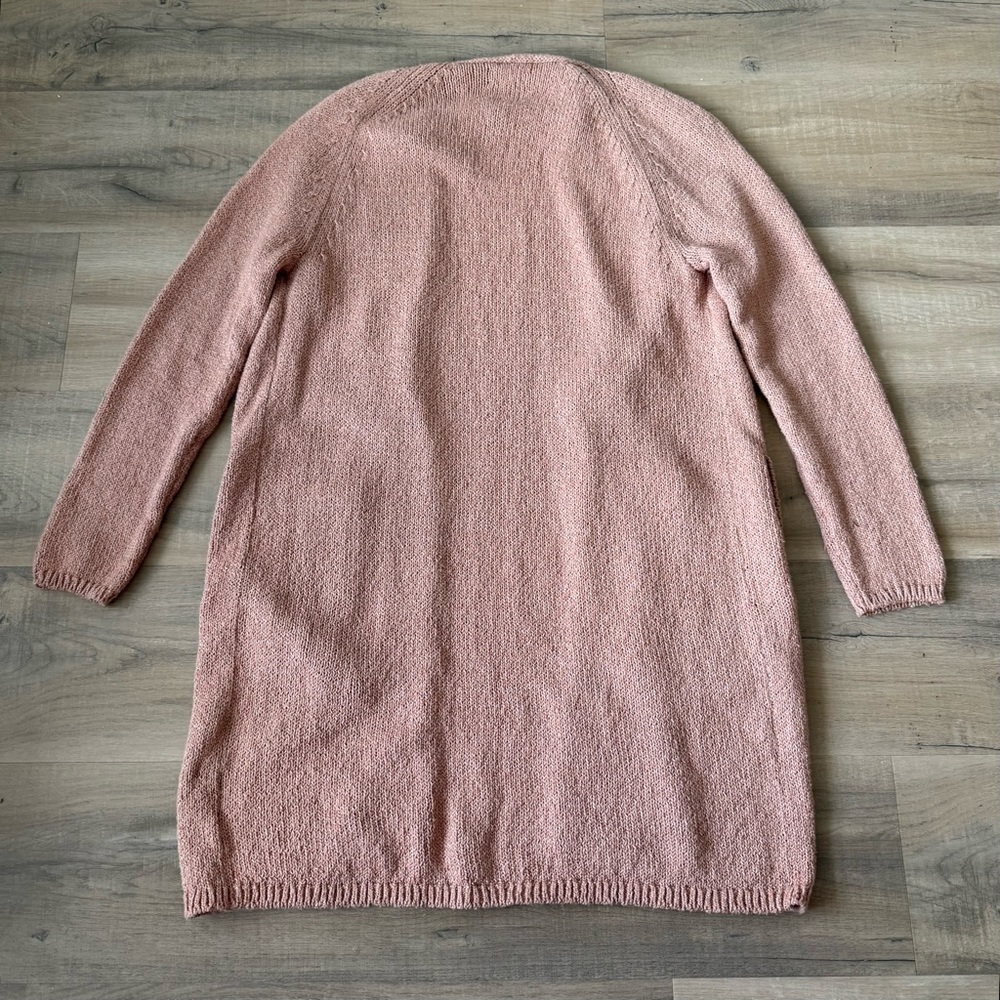 Aritzia Community tan cotton knit long open front cardigan - Small - Picture 3 of 5